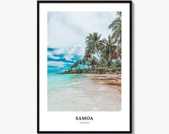 Samoa-fotoprint, reisposter Stille Zuidzee, kunst aan de muur Apia, decor Pacific Islands