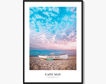 Cape May Print, Colorful Photo Poster, Travel Wall Art, Home Decor