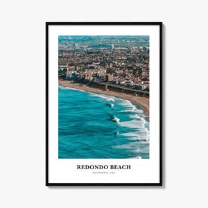 Impression de Redondo Beach, affiche photo de Redondo Beach, art mural voyage Redondo Beach, impression de carte de Redondo Beach, Redondo Beach, Californie, États-Unis