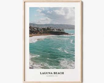 Laguna Beach Print No 2, Laguna Beach Photo Poster, Laguna Beach Travel Wall Art, Laguna Beach Map, Laguna Beach Print, California, USA