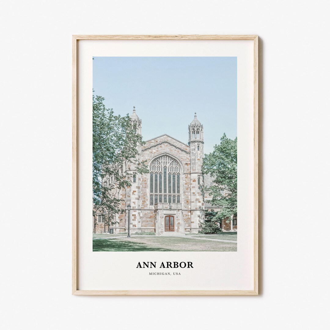 Ann Arbor Print Ann Arbor Photo Poster Ann Arbor Travel Wall Etsy