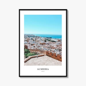 Almeria Druck, Almeria Fotoposter, Almeria Reisewandkunst, Almeria Kartendruck, Almeria Fotografie Druck, Almeria Wanddekor, Spanien