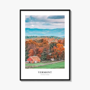 Vermont Print No 1, Vermont Foto Poster, Vermont Reise Wandkunst, Vermont Karte Druck, Vermont Fotografie, Vermont Wanddekoration, USA