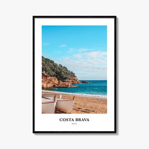 Costa Brava Druck Nr. 2, Costa Brava Fotodruck, Costa Brava Reisewandkunst, Costa Brava Kartendruck, Costa Brava Fotografie Druck, Spanien