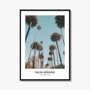 Palm Springs Print No 1, Palm Springs Photo Poster, Palm Springs Travel Wall Art, Palm Springs, Palm Springs Photography, California, USA
