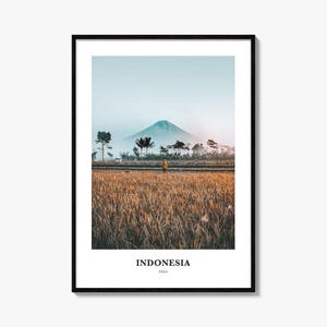 Indonesien Fotodruck, Ost Java Reiseplakat, Tengger Caldera Wandkunst, Bromo Landschaftsdekor