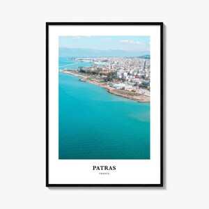 Patras Print, Patras Fotoposter, Patras Reisewandkunst, Patras Karte Druck, Patras Fotografie Druck, Patras Wanddekor, Griechenland