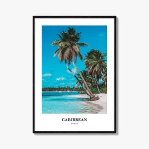 Caribbean Print No 1, Caribbean Photo Poster, Caribbean Travel Wall Art, Caribbean Map Print, Caribbean Photography, Caribbean Wall, World