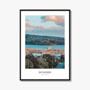 Dunedin Print No 1, Dunedin Fotoposter, Dunedin Map Print, Dunedin Photography, Dunedin Map Print, Neuseeland