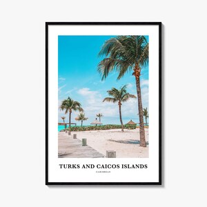 Impressão das Ilhas Turcas e Caicos, Pôster fotográfico das Ilhas Turcas e Caicos, Arte de parede de viagem das Ilhas Turcas e Caicos, Turcas e Caicos, Caribe