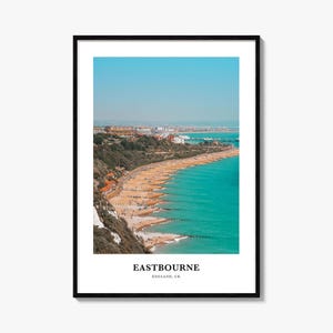 Eastbourne Print, Eastbourne Photo Poster, Eastbourne Travel Wall Art, Eastbourne Map Print, Eastbourne Photography Print, England, UK