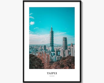 Taipei Print, Taipei Fotoposter, Taipei Reisewandkunst, Taipei Kartendruck, Taipei Fotografie Druck, Taipei Wanddekor, Taiwan
