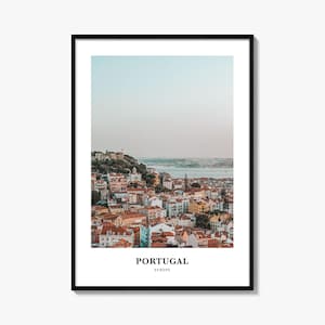 Portugal print, Portugal fotoposter, Portugal reizen kunst aan de muur, Portugal kaart print, Portugal fotografie print, Portugal wanddecoratie, Europa