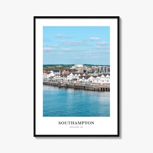 Southampton Print England, Southampton Photo Poster, Southampton Travel Wall Art, Southampton Map Print, Southampton Photography Print, UK