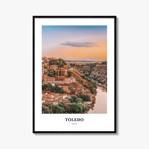 Toledo Print Spanien, Toledo Foto Poster, Toledo Reise, Wandkunst, Toledo Kartendruck, Toledo Fotografie Druck, Toledo Wanddekor