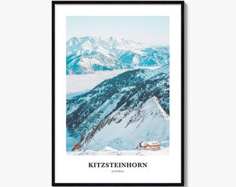 Kitzsteinhorn Fotografie Druck: Österreich Reise Poster