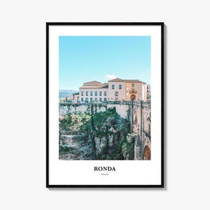 Ronda Druck, Ronda Foto Poster, Ronda Reise Wandkunst, Ronda Karte Druck, Ronda Fotografie Druck, Ronda Wanddekor, Spanien