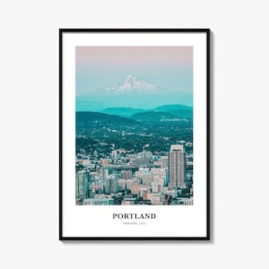 Portland Print Oregon No 1, Portland Photo Poster, Portland Travel Wall Art, Portland Map, Portland Photography, Portland Wall Décor, USA
