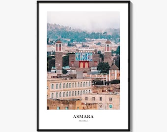 Asmara Print No 2, Asmara Photo Poster, Asmara Travel Wall Art, Asmara Map Print, Asmara Photography Print, Asmara Wall Décor, Eritrea