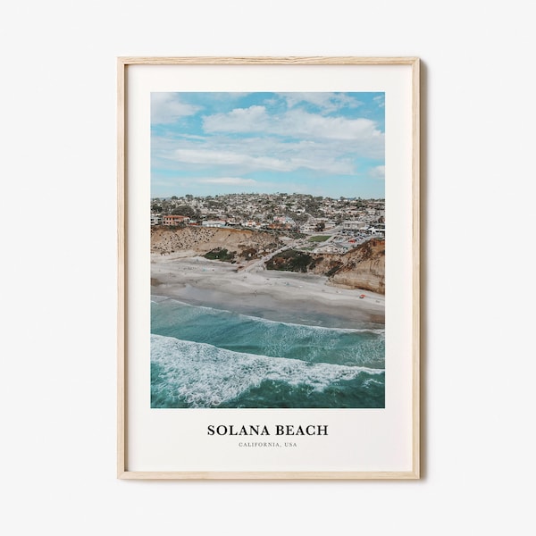 Solana Beach Print, Solana Beach Photo Poster, Solana Beach Travel Wall Art, Solana Beach Map Print, Solana Beach Print, California, USA