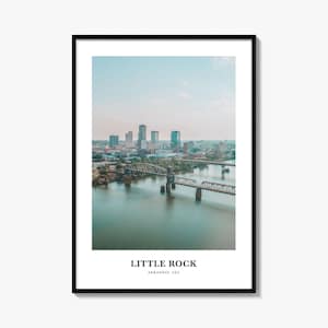 Impression Little Rock, affiche photo Little Rock, art mural voyage Little Rock, impression carte Little Rock, photographie Little Rock, Arkansas, États-Unis