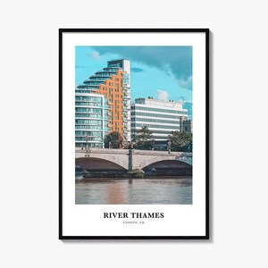 Themse Print, Themse Foto Poster, Themse Reise Wandkunst, Themse Karte Print, Themse Fotografie, London, UK
