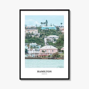 Hamilton Print Bermuda, Hamilton Photo Poster, Hamilton Travel Wall Art, Hamilton Map Print, Hamilton Photography Print, Hamilton