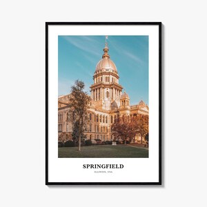 Springfield Posterdruck, Springfield Poster, Springfield Poster, Springfield Karte, Springfield Fotografie, USA