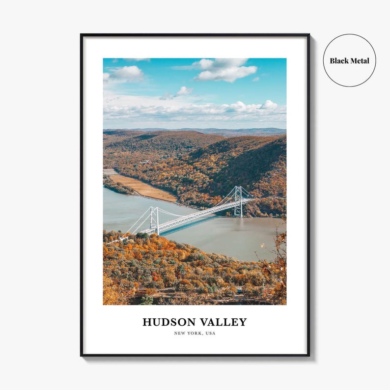 Hudson Valley Photo Print, United States Travel Poster, New York Wall Art, Bear Mountain Decor image 9