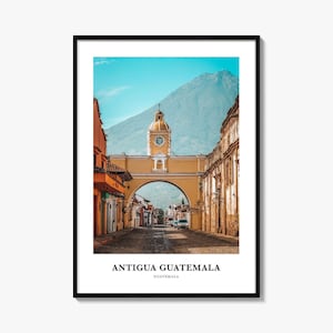 Antigua Guatemala Print, Antigua Guatemala Photo Poster, Antigua Travel Wall Art, Antigua Map Print, Antigua Photography Print, Guatemala