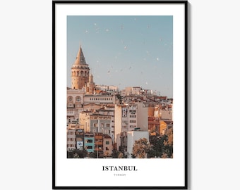 Istanbul Print, Colorful Photo Poster, Travel Wall Art, Home Decor