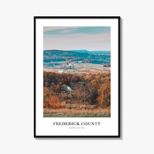 Frederick County Photo Print, Maryland Travel Poster, United States Wall Art, Mid-Atlantic Decor