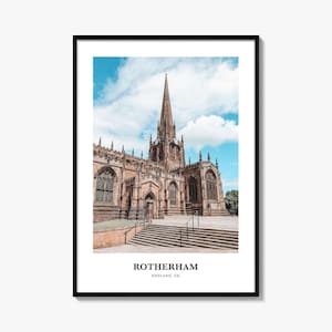 Rotherham Print, Rotherham Photo Poster, Rotherham Travel Wall Art, Rotherham Map Print, Rotherham Photography Print, England, UK