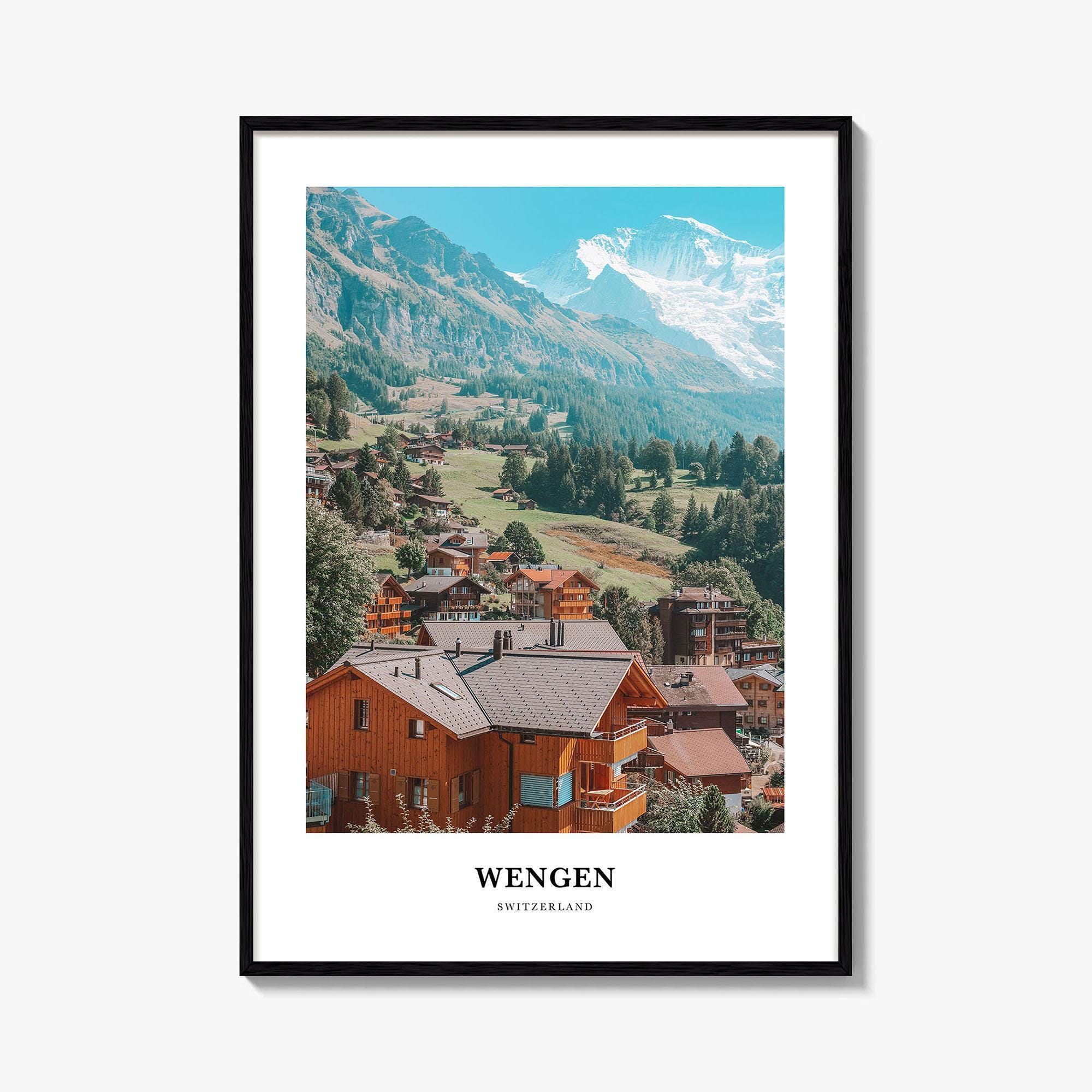 Wengen Print, Wengen Photo Poster, Wengen Travel Wall Art, Wengen Map Print, Wengen Photography Print, Wengen Wall Décor, Switzerland