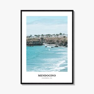 Mendocino Print, Mendocino Photo Poster, Mendocino Travel Wall Art, Mendocino Map Print, Mendocino Photography Print, California, USA