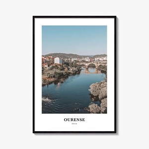Ourense Druck, Ourense Fotoposter, Ourense Reisewandkunst, Ourense Kartendruck, Ourense Fotografie Druck, Ourense Wanddekor, Spanien