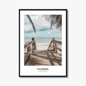 Florida print, Florida fotoposter, Florida reizen kunst aan de muur, Florida kaart print, Florida fotografie, Florida wanddecoratie, Verenigde Staten