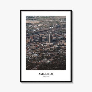 Amarillo Print, Amarillo Photo Poster, Amarillo Travel Wall Art, Amarillo Map Print, Amarillo Photography Print, Amarillo Décor, Texas, USA