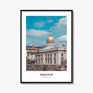 Trenton Print, Trenton Photo Poster, Trenton Travel Wall Art, Trenton Map Print, Trenton Photography, Trenton Wall Décor, New Jersey, USA
