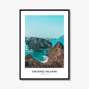 Kanalinseln Druck Kalifornien, Kanalinseln Foto Poster, Kanalinseln Reise Wandkunst, Kanalinseln Karte Druck, Print, USA