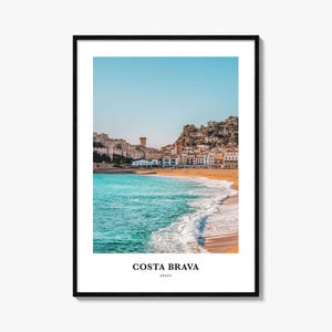Costa Brava Druck Nr. 1, Costa Brava Fotodruck, Costa Brava Reisewandkunst, Costa Brava Kartendruck, Costa Brava Fotografie Druck, Spanien