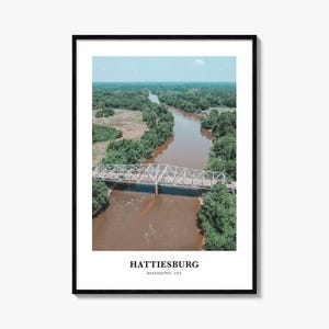 Hattiesburg Print, Hattiesburg Photo Poster, Hattiesburg Travel Wall Art, Hattiesburg Map Print, Hattiesburg Photography, Mississippi, USA