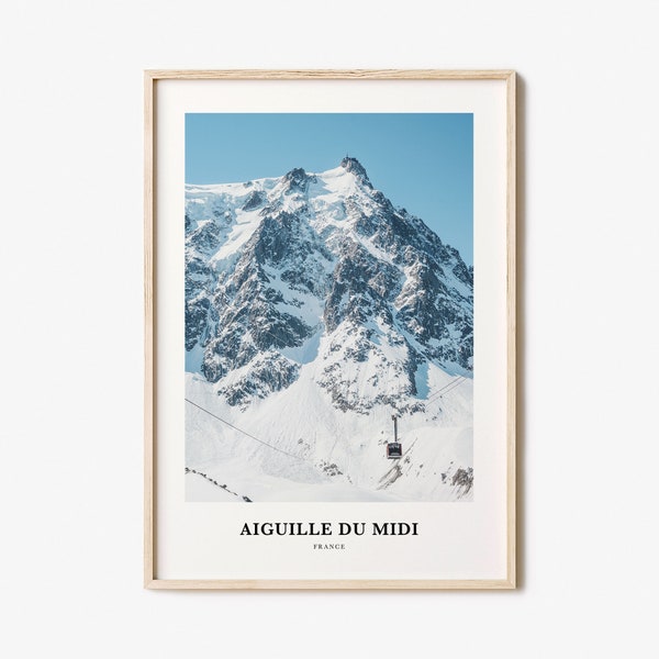 Aiguille du Midi Print, Aiguille du Midi Photo Poster, Aiguille du Midi Travel Wall Art, Aiguille du Midi Map Print, Aiguille Print, France