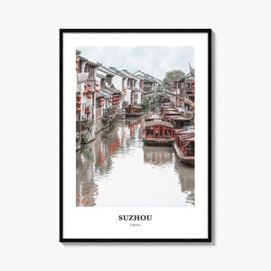 Suzhou Print, Suzhou Photo Poster, Suzhou Travel Wall Art, Suzhou Map Print, Suzhou Photography Print, Suzhou Wall Décor, China