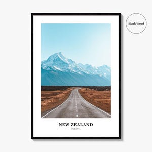 Fotoprint Nieuw-Zeeland, reisposter Zuidereiland, muurkunst Aoraki Mount Cook afbeelding 6