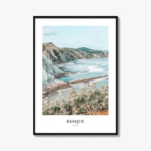 Basken Druck Nr. 1, Basken Foto Poster, Basken Reise Wandkunst, Basken Karte Druck, Basken Fotografie Druck, Basken Wanddekor, Spanien