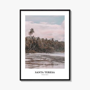 Santa Teresa Print, Santa Teresa Photo Poster, Santa Teresa Travel Wall Art, Santa Teresa Map Print, Santa Teresa Photography, Costa Rica