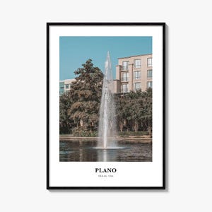 Plano Print, Plano Photo Poster, Plano Travel Wall Art, Plano Map Print, Plano Photography Print, Plano Wall Décor, Texas, USA
