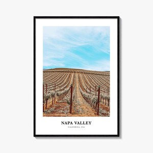 Napa Valley print, Napa Valley fotoposter, Napa Valley reizen kunst aan de muur, Napa Valley kaart print, Napa Valley fotografie, Californië, VS