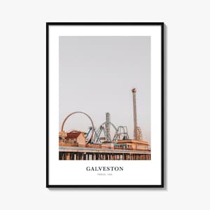 Galveston Print, Galveston Photo Poster, Galveston Travel Wall Art, Galveston Map Print, Galveston Photography Print, Galveston, Texas, USA